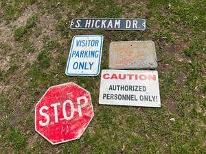 lot 136 image: Assorted Lot of Metal Signs