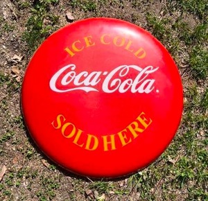 lot 16 image: Ice Cold Coca-Cola Sold Here Sign