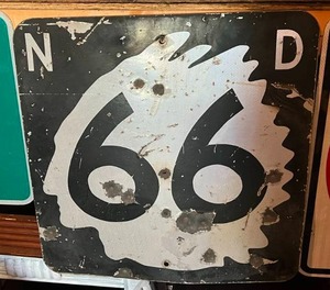 lot 19 image: ND 66 Decommissioned Road Sign