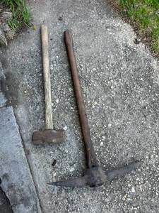 lot 36 image: Pick Axe & Sledge Hammer