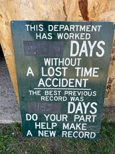 lot 71 image: Metal Work Sign