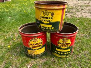 lot 94 image: Farmers Union Grease Cans