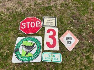 lot 129 image: Assorted Metal Signs