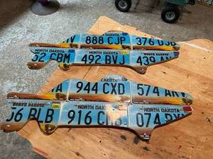 lot 155 image: License Plate Art - ND Plates - Fish