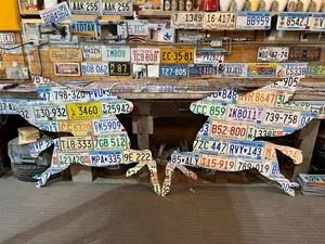lot 161 image: 2 Pegasus Horses License Plate Artwork