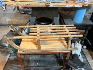 lot 162 image: Vintage Wood Snow Sled
