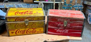 lot 166 image: Pair of Coca-Cola Chests Made From Vintage Coke Crates