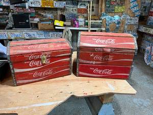 lot 167 image: Pair of Coca-Cola Chests Made From Vintage Coke Crates