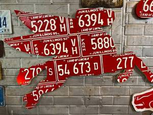 lot 168 image: Pair of Pegasus Horses License Plate Art