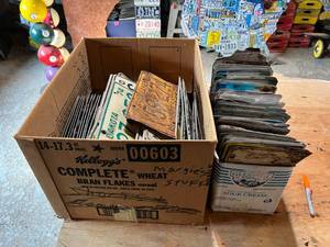 lot 198 image: 2 Boxes of License Plates