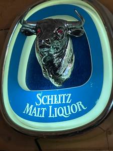 lot 240 image: Schlitz Malt Liquor Light Up Sign