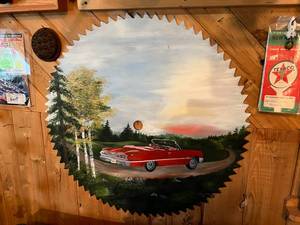 lot 249 image: Large Saw Blade Artwork - 29 across