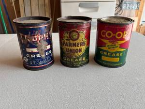 lot 147 image: Vintage Grease Cans