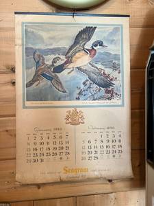 lot 305 image: 1950 Seagram Calendar