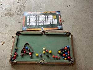 lot 449 image: Mini Pool Table & Score Board