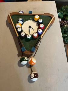 lot 401 image: Pool Theme Clock