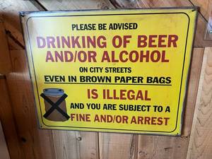 lot 414 image: Metal Novelty Sign