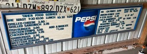 lot 453 image: Pepsi Menu Board