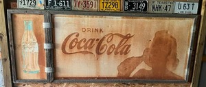 lot 467 image: 1940s Coca-Cola Sign in Original Frame