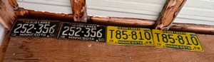 lot 479 image: 1950 & 1968 Matching MN License Plates