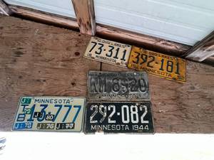lot 481 image: 5 Different MN Vintage License Plates