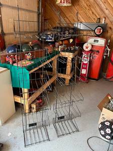 lot 504 image: Pair of Hanging Wire Racks