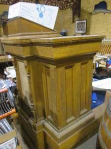 lot 28 image: Very large wooden hand made podium ...