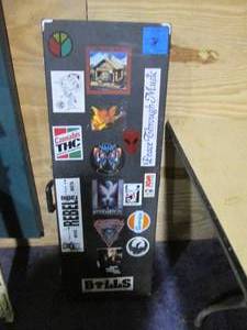 lot 63 image: Vintage Guitar case with rock stick...