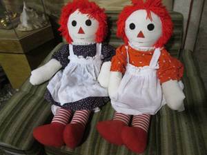 lot 84 image: Pair of Larger sized vintage Ragged...