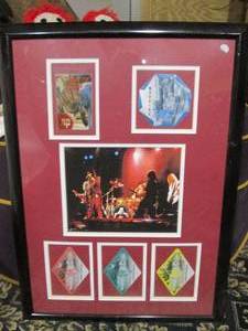 lot 94 image: Vintage Framed Aerosmith Memorabili...