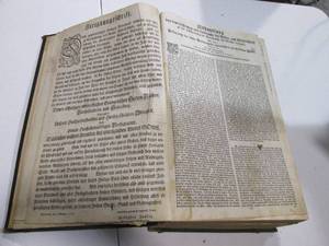 lot 122 image: Extremely large German Bible of sor...