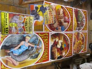 lot 126 image: Lot of Vintage double sided Circus ...