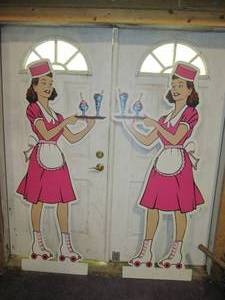 lot 162 image: (2) Drive-In Waitress on Roller Ska...