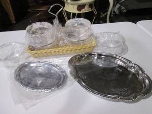 lot 177 image: Decorative Stainless steel serving ...
