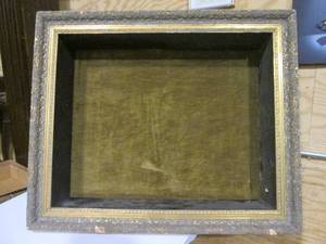 lot 186 image: Gold tone Framed Shadowbox style di...