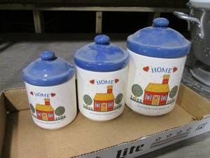 lot 193 image: Ascending Size lidded Kitchen food ...