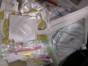 lot 197 image: Covered tote containing baby shower...