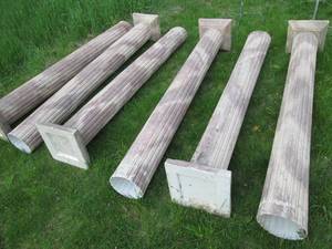 lot 15 image: 6 piece set of decorative 7ft7in pa...
