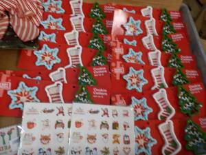 lot 5 image: Holiday Cookie Cutters, Tablecloths...