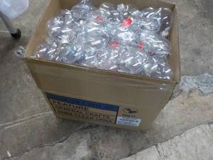 lot 8 image: Large Box of Clear Xmas Ornaments- ...