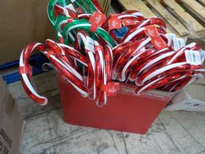 lot 10 image: 30 or so Candy Cane Yard Dcor...