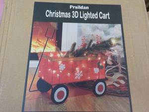 lot 33 image: Xmas 3D Lighted Cart...