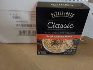 lot 172 image: Case of 6 - 10 ct Boxes Better Oats...