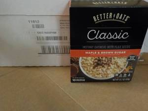 lot 174 image: Case of 6 - 10 ct Boxes Better Oats...
