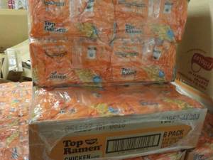 lot 206 image: 2 - 6 pack Trays Top Ramen Chicken ...