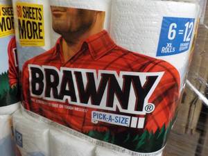 lot 241 image: 6 XL Rolls Brawny Paper Towels...