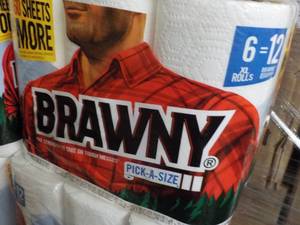 lot 244 image: 6 XL Rolls Brawny Paper Towels...