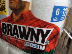 lot 245 image: 6 XL Rolls Brawny Paper Towels...