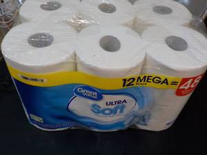 lot 265 image: 12 Mega Rolls Great Value Ultra Sof...