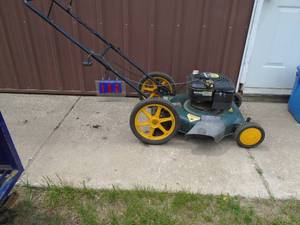 Craftsman high wheel push mower. Used condition. Tested & works. As shown.